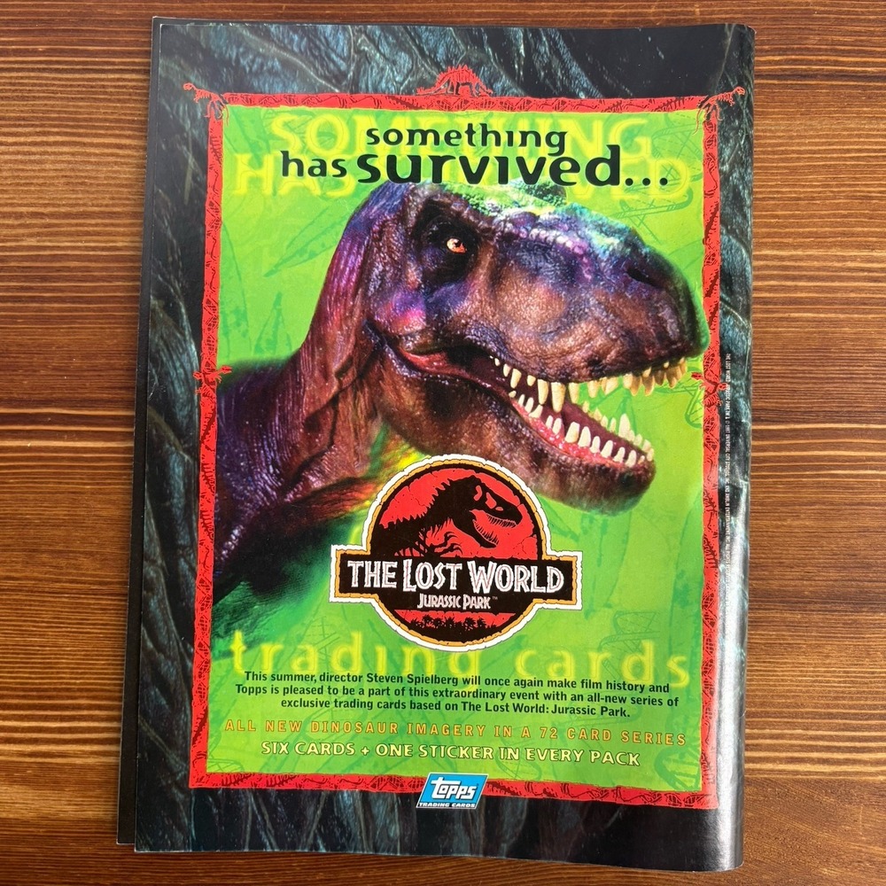 1997 The Lost World Jurassic Park Official Souvenir Magazine T-Rex Cover Topps‎ - Picture 8 of 8